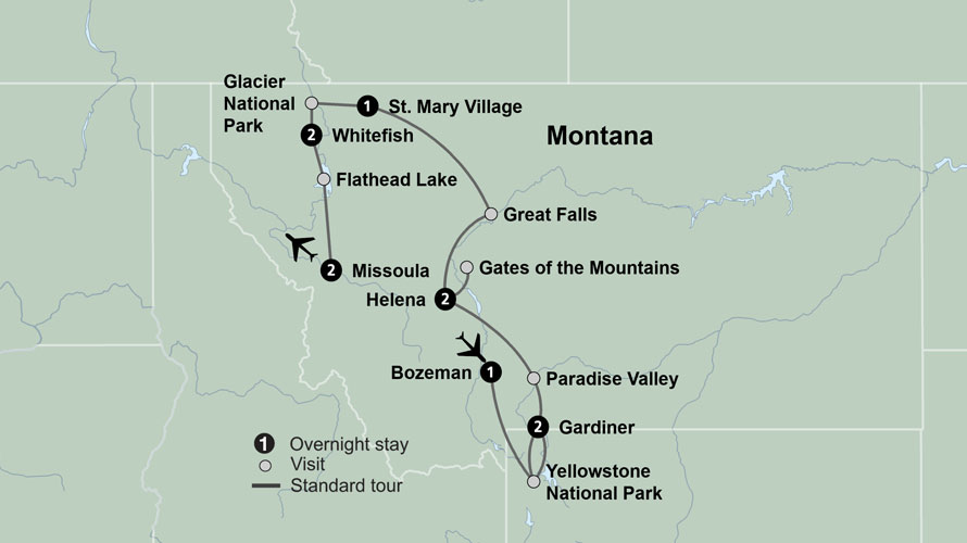 Montana Tour Map